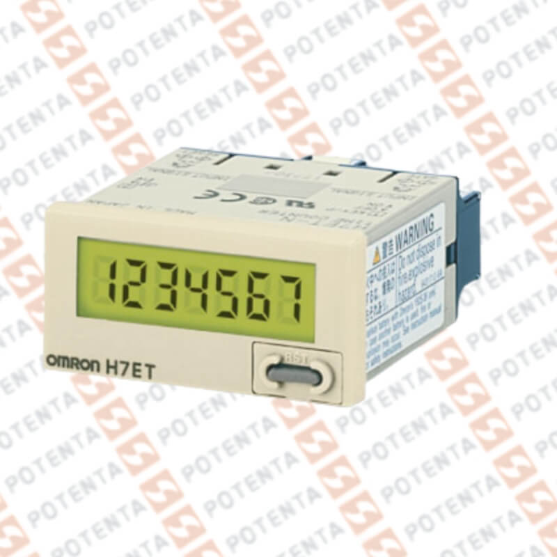 Contador tiempo, 24x48mm, 8dig, autoalimentado, ent=ac/dc, 999999.9h, terminal, Omron