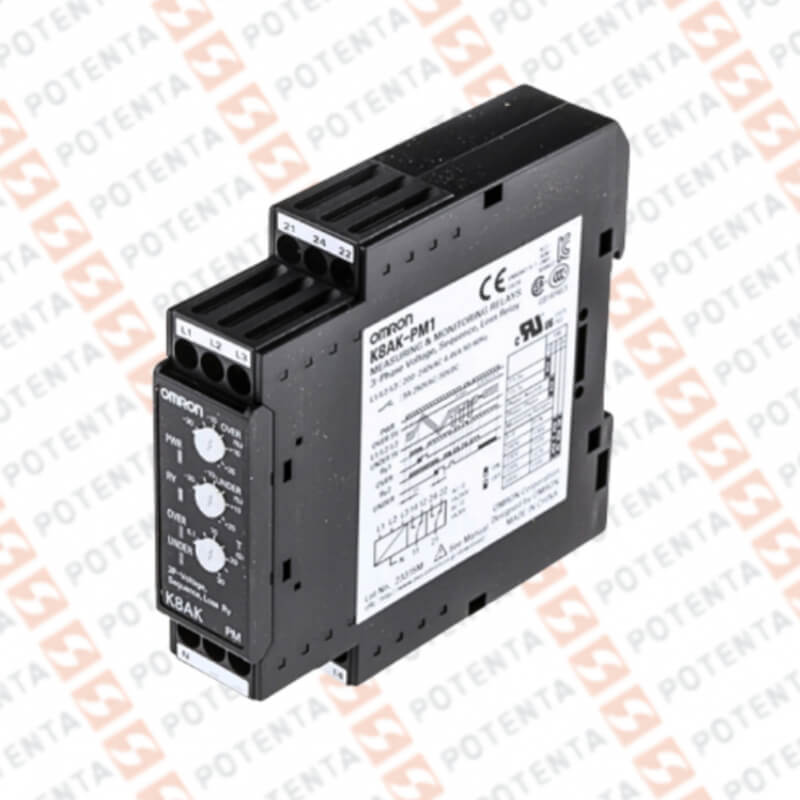 Rele monitoreo voltaje, 200-240vac, 1spdt, t=0-30s, riel-din, Omron