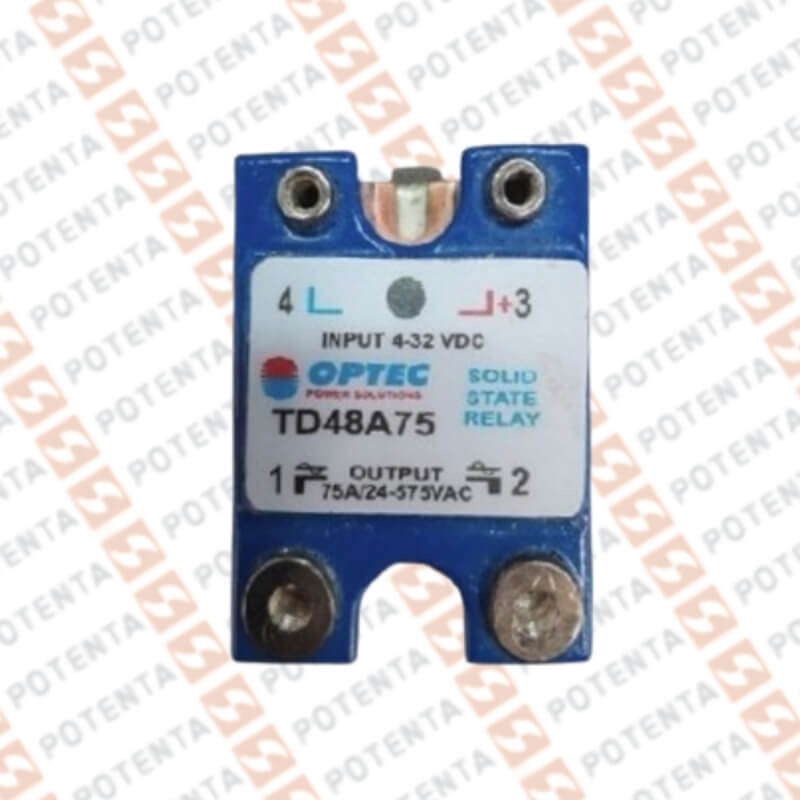 SSR, 1F control 4 a 32dc, carga 75amperios, 48-575ac, sin disipador, Optec