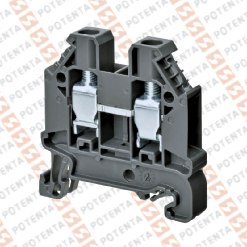 Bornera Gris, 6mm 24-8awg, tornillo, Omron