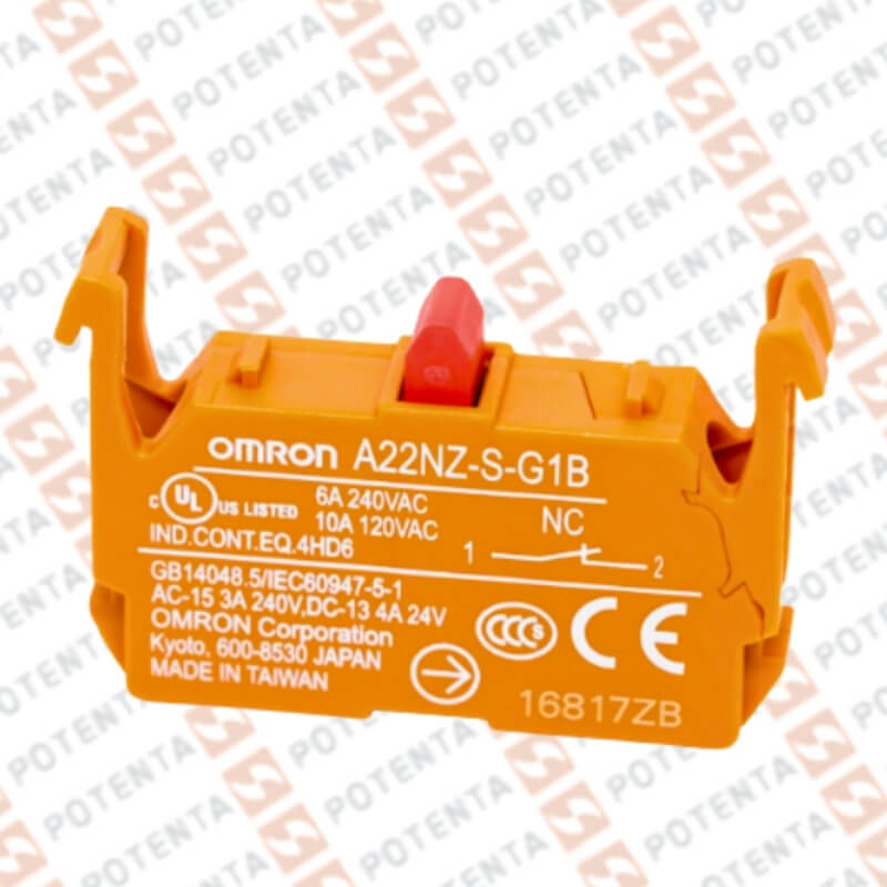 Ensamble, contacto normal cerrado para serie A22N, Omron