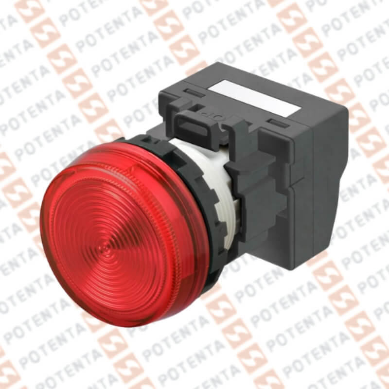 Luz piloto M22N, led rojo 24Vdc/Vac, d=22mm, plástico, Omron