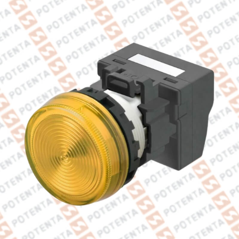 Luz piloto M22N, led amarillo, led, 230vac, d=22mm, plástico, Omron