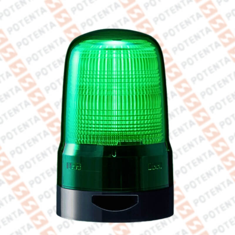 Baliza SL, led verde intermitente/continuo, 80mm, 12-24vdc, 88db, terminal ip66 Patlite