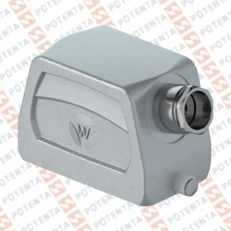 Capota S6 metal, 1n sujecion, entrada lateral con prensaestopa m20 ip54, Wieland
