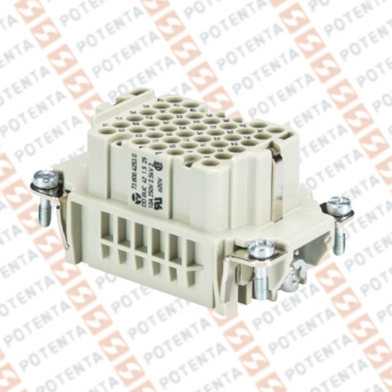 Inserto hembra S10, 42P+T 20-12awg seriedd para crimpar 20-12awg 500v 16a, Wieland