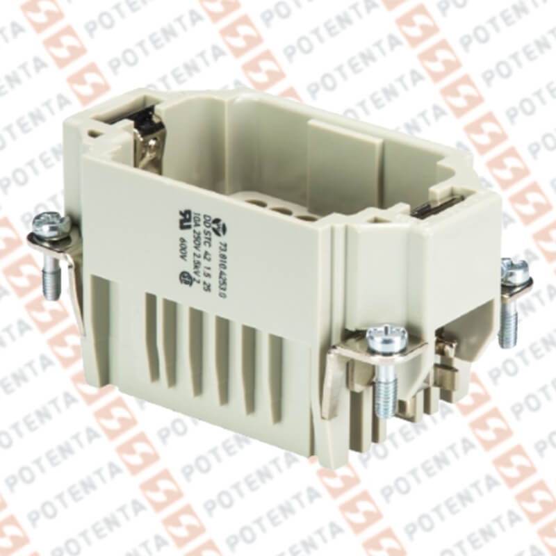 Inserto macho S10, 42P+T 20-12awg seriedd para crimpar 20-12awg 500v 16a, Wieland