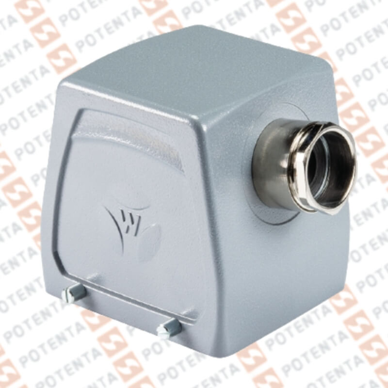 Capota S32 metal, 2n-sujecion, entrada lat con prensaestopa m32, Wieland