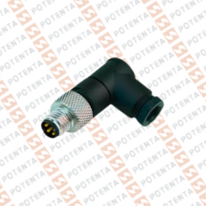 Conector armable macho, m8-4p codo, pa, ip67, P+F