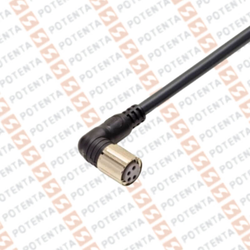 Cable Conector hembra, 5m, m8-3p codo, pvc, ip67, Omron