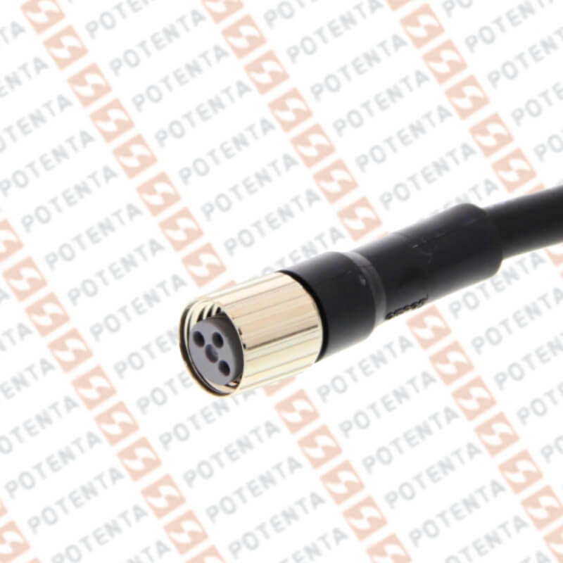 Cable conector hembra, 5m, m8-3p recto, pvc, ip67, Omron