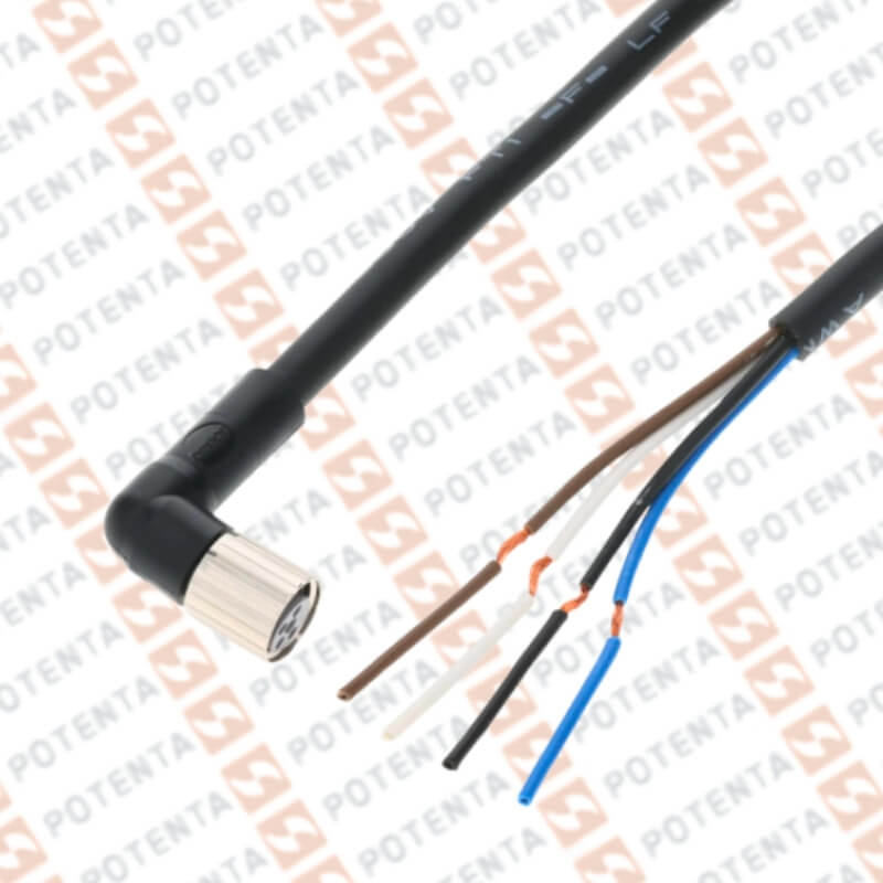 Cable Conector hembra, 5m, m8-4p codo, pvc, ip67, Omron