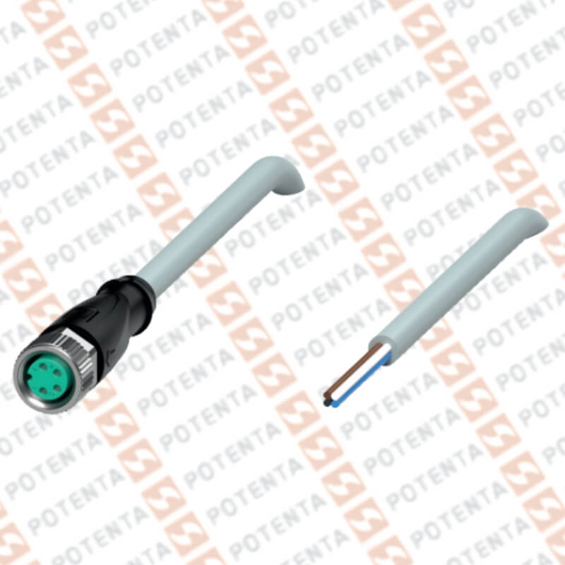 Cable Conector hembra, 10m, m8-4p recto, pur, ip68, P+F