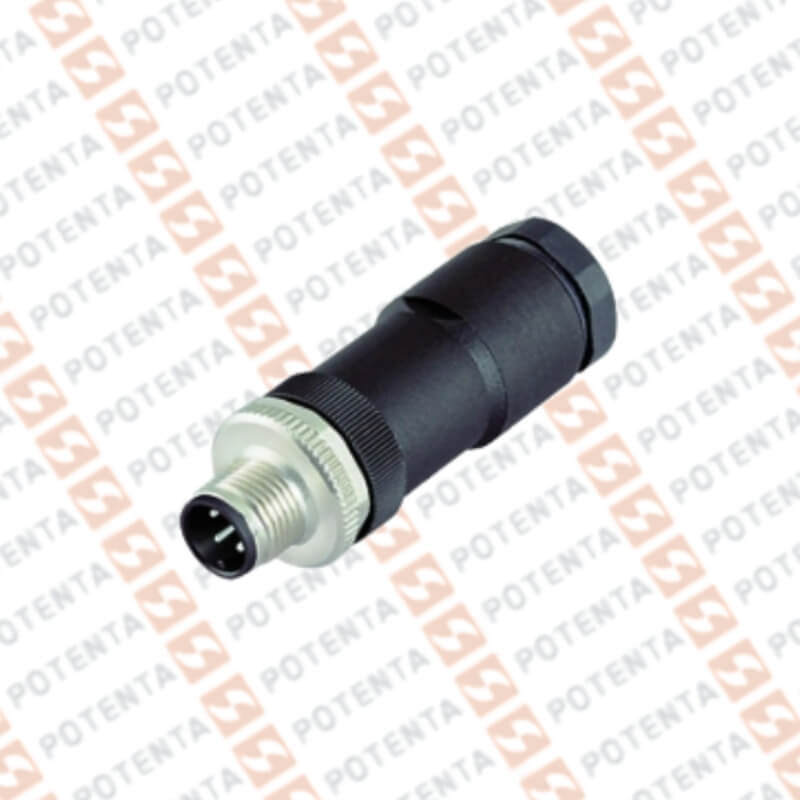 Conector armable macho, m12-4p recto, plastico, ip67, P+F
