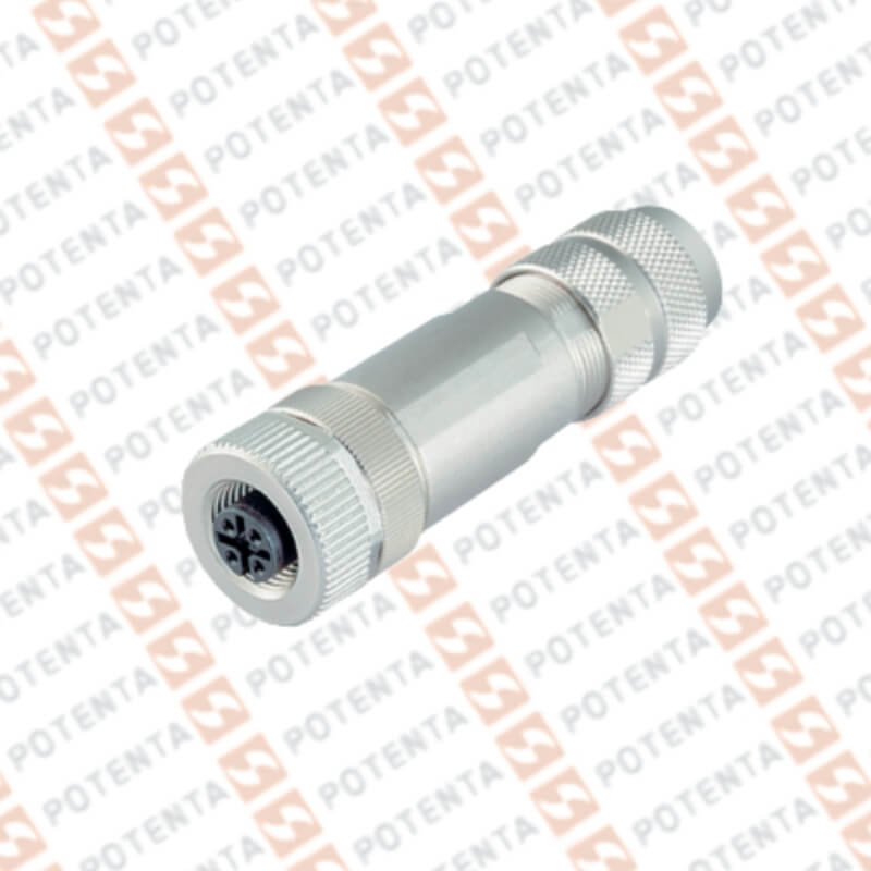 Conector armable macho, m12-5p recto, metalico, ip67, P+F