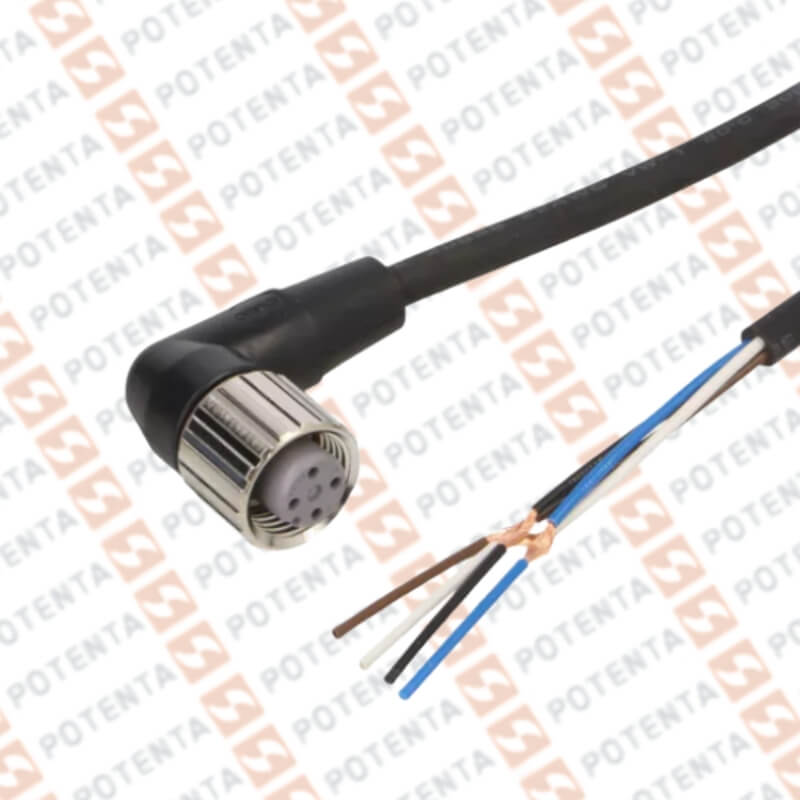 Cable Conector hembra, 5m, m12-4p codo, pur, ip67, Omron