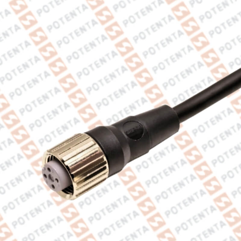 Cable Conector hembra, 5m, m12-4p recto, pur, Omron