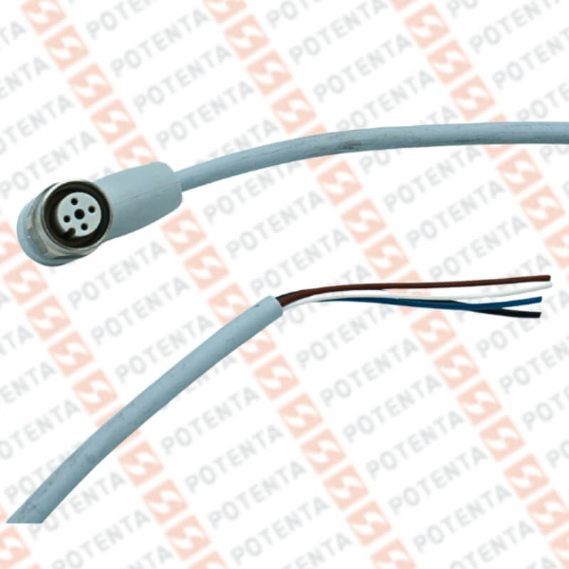 Cable Conector hembra, 5m, m12-4p codo, ecolab, ip69, P+F