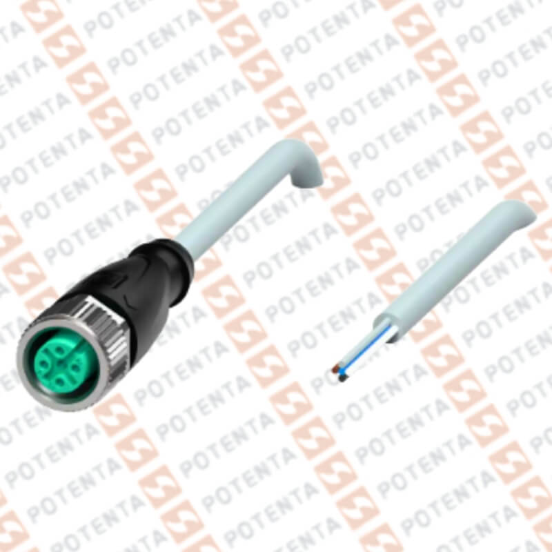 Cable Conector hembra, 5m, m12-5p recto, pur, ip69, P+F