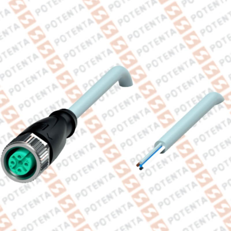 Cable Conector hembra, 10m, m12-5p recto, pur, ip69, P+F