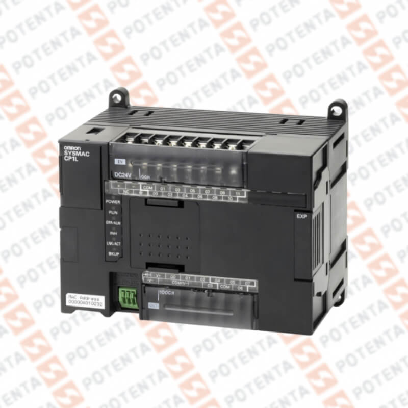 PLC CP1L, 24Vdc 12 DI, 8 DO PNP, 2AI (0-10Vdc), 1 slot com/1 puerto Ethernet, Omron