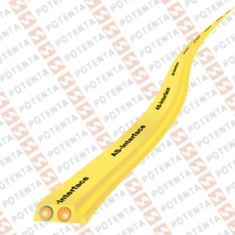 Cable plano ASI, 300v, t=90°C, elastómero tpe 100mtrs, P+F