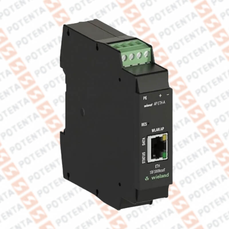 Punto acceso wifi, antena integrada, 24Vdc, RJ45 10/100Mbps, Ethernet 10/100BaseT Wieland