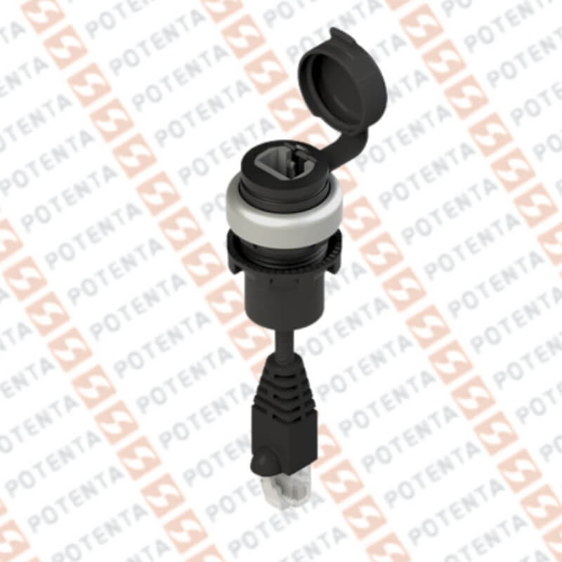 Cable comunicacion, l1/panel=rj45hembra cat.5, l2=rj45macho cat.5, l=1.5m, Pizzato