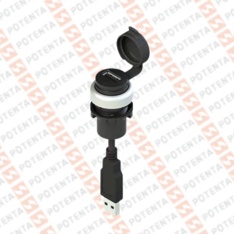 Cable comunicacion, l1/panel=usb2.0hembra tipo A, l2=usb2.0macho, l=1.8m, Pizzato