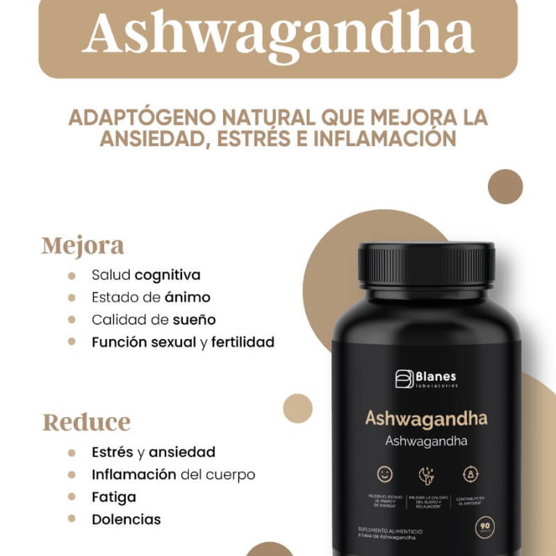 ASHWAGANDHA adaptógeno natural