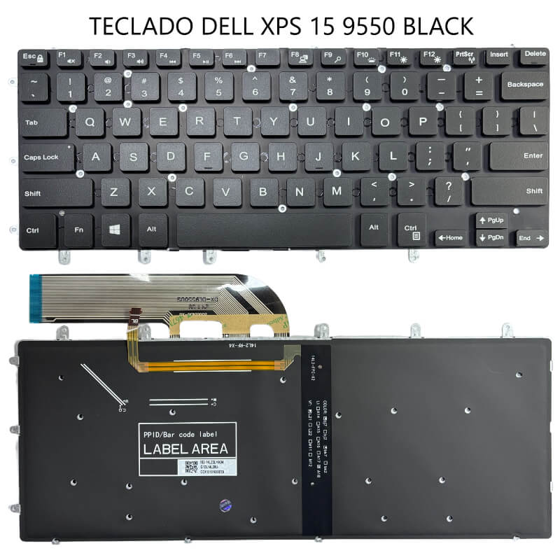 TECLADO DELL XPS 15 9550 BLACK