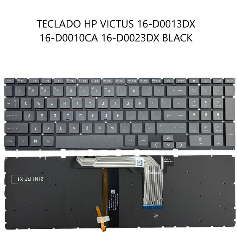 TECLADO HP Victus 16-D0013DX 16-D0010CA 16-D0023DX BLACK