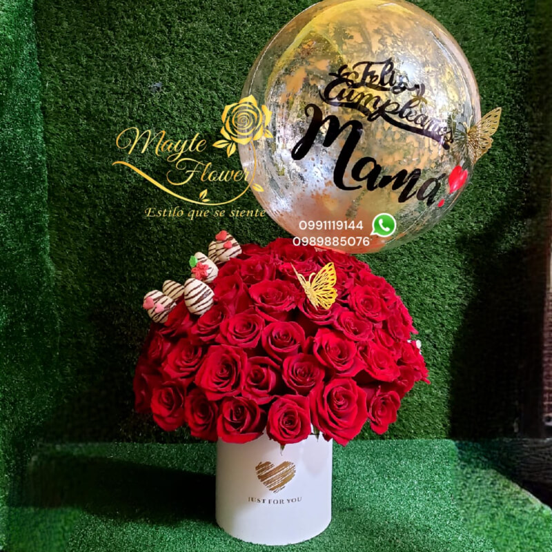 Box Grande de Rosas y Fresas