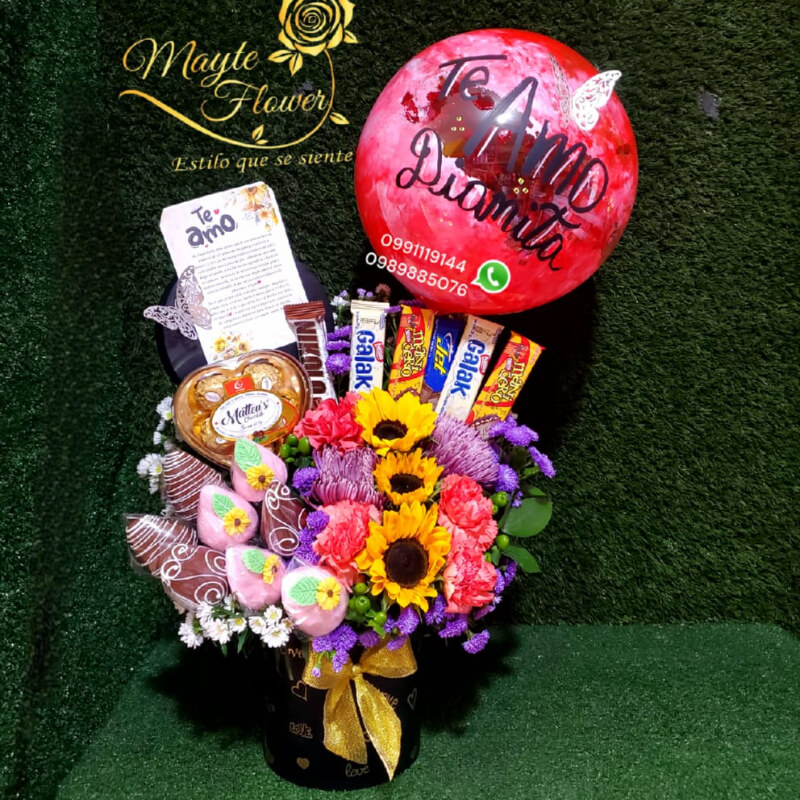 Box con Girasoles, Fresas