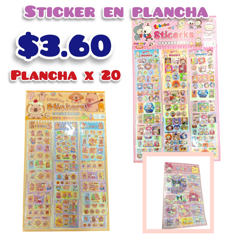 STIKER EN PLANCHA