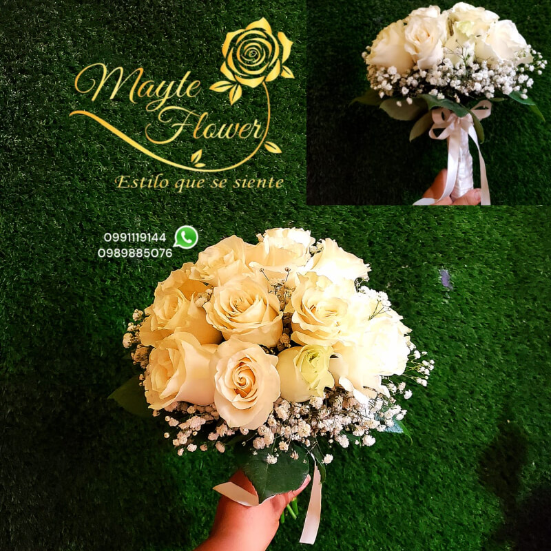 Ramo de Novia Sencillo Blanco