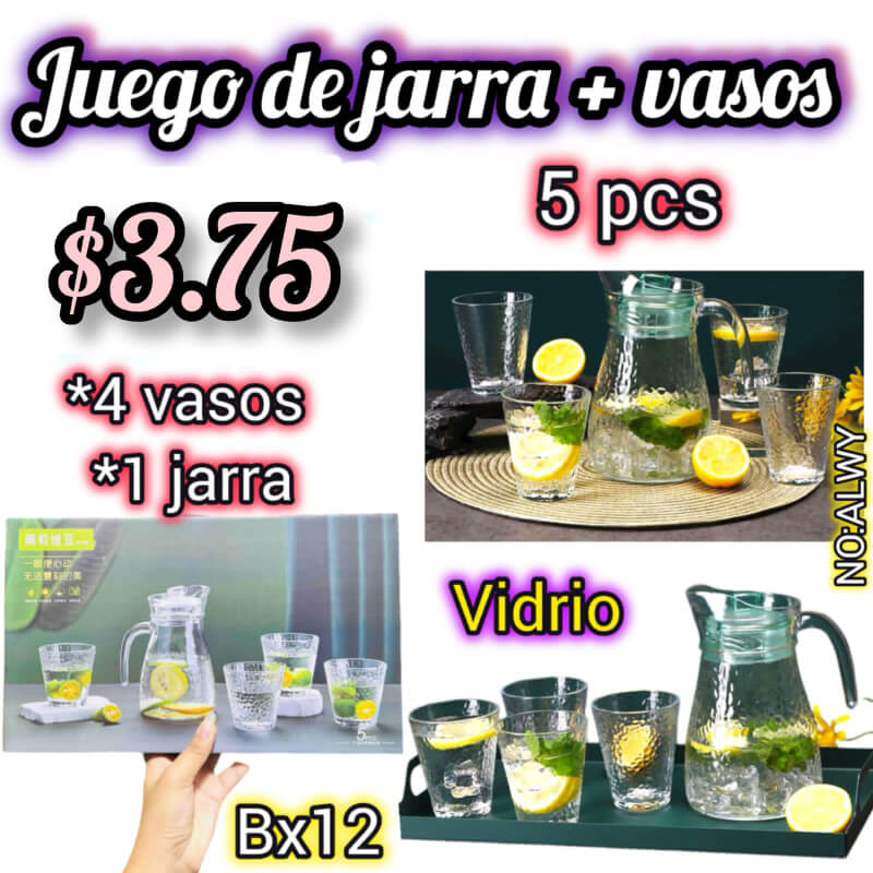 juego de jarra + vasos