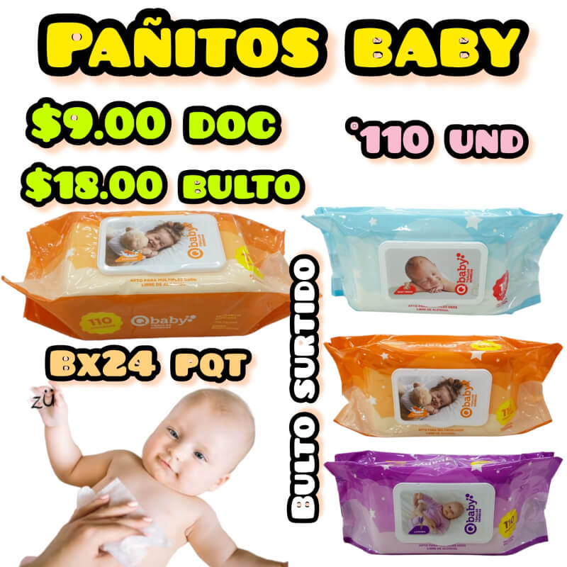 PAÑITOS HUMEDOS BABY X 110