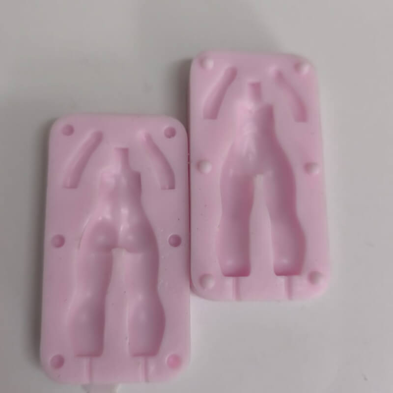 Molde de silicona de Cuerpos bipartidos y Manos chibi para uso en Velas, jabón, resina, yeso, chocolate. (precio de cada molde en la descripción)