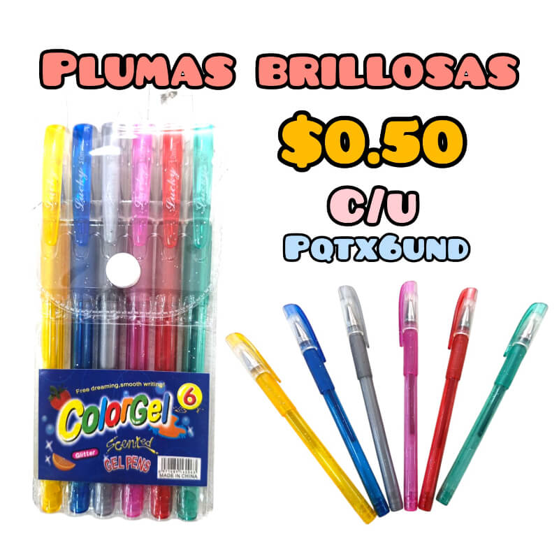 PLUMAS BRILLOSAS