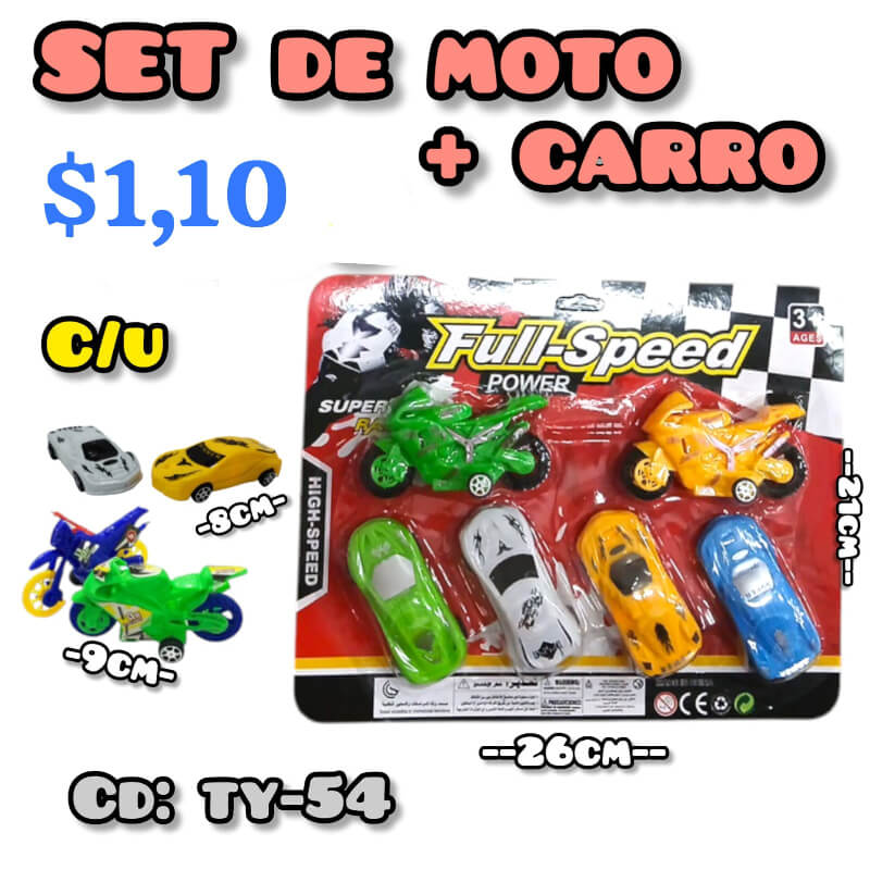SET DE MOTO + CARRO