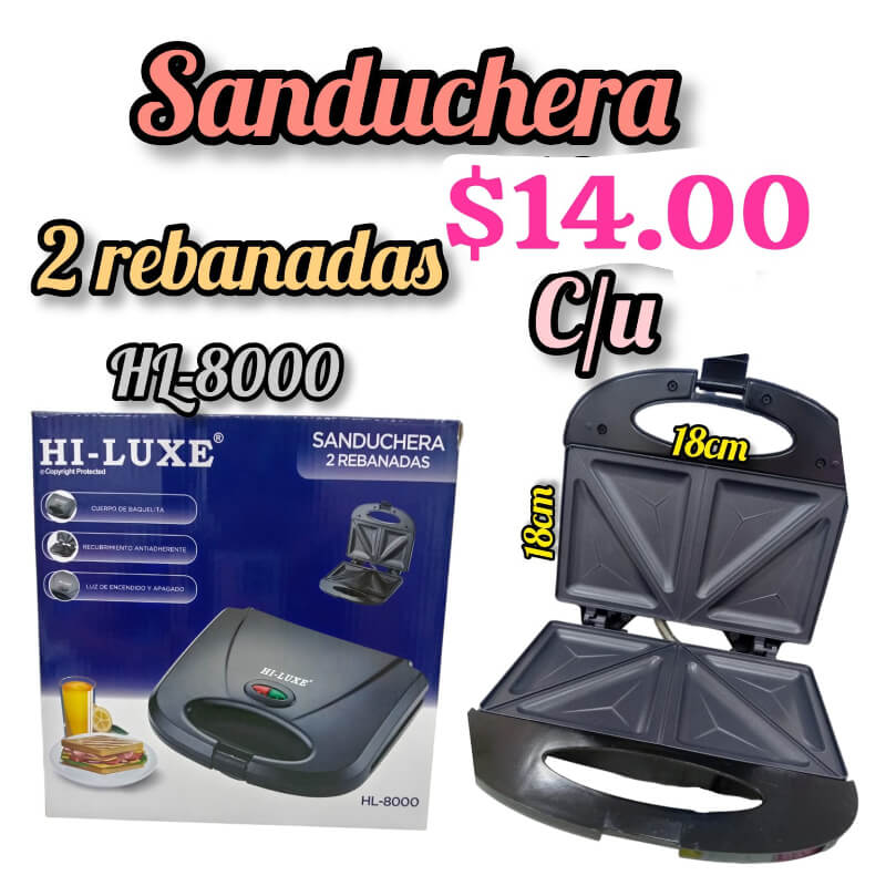 Sanduchera 2 rebanadas