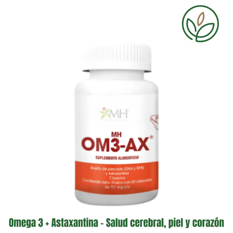 Omega 3 + Astaxantina 60 cápsulas – Salud cerebral, piel y corazón | Natural Santa Isabel