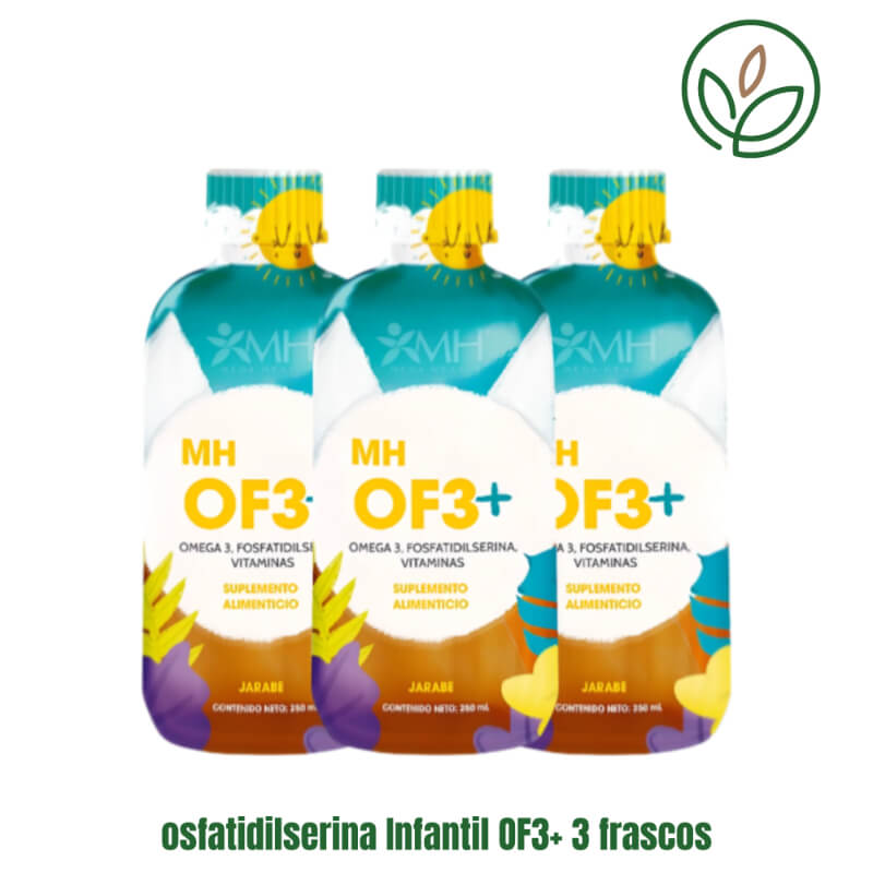 Fosfatidilserina Infantil OF3+ 3 frascos – Desarrollo cognitivo, lenguaje y enfoque | Natural Santa Isabel
