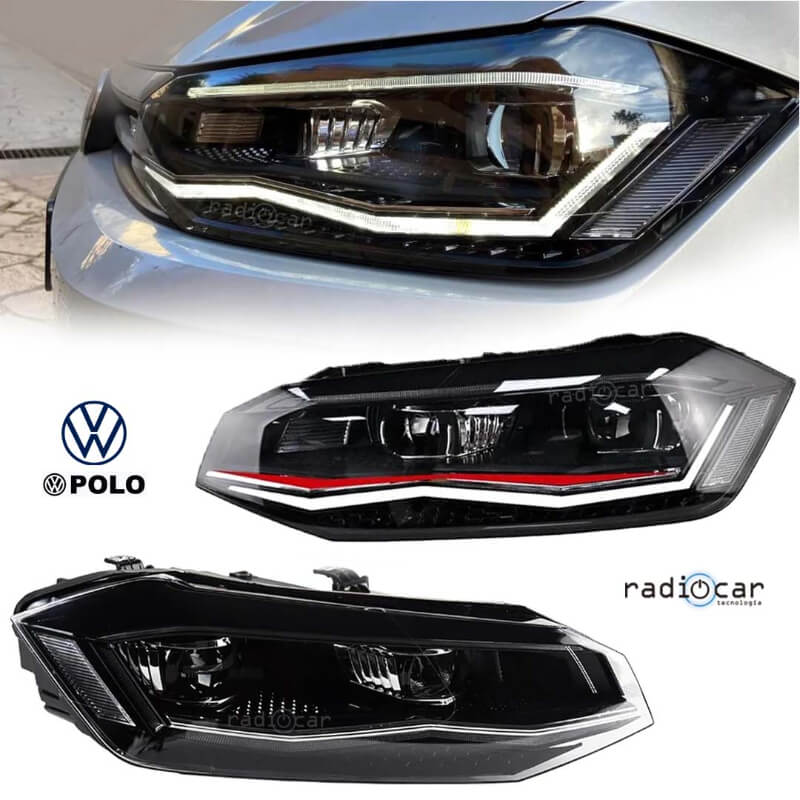 Faro delantero Luces LED para Volkswagen Polo Virtus Faros Principal LED