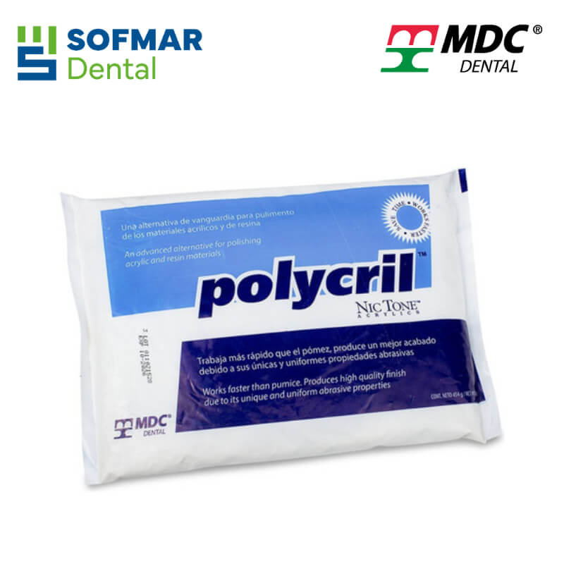 Polycril MDC 454g – Pulimento Natural para Acrílicos, Resinas y Porcelana | Depósito Dental Sofmar