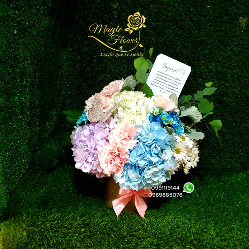 Box de Lujo con Hortensias