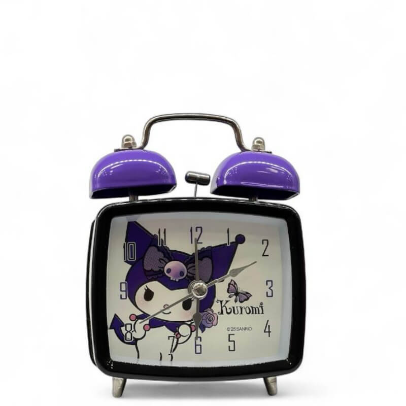 Reloj Despertador Hellokitty y Kuromi Metal 13cm