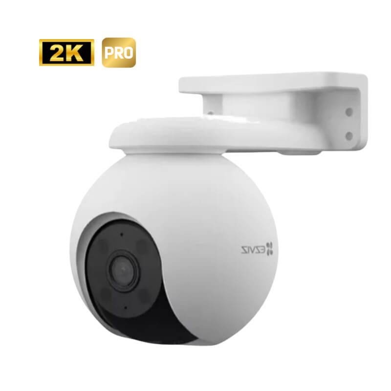 H8 PRO 2K - EZVIZ H8 Pro 2K – Cámara de seguridad Wi-Fi con movimiento panorámico e inclinación, resolución 2K, visión nocturna a color y detección in