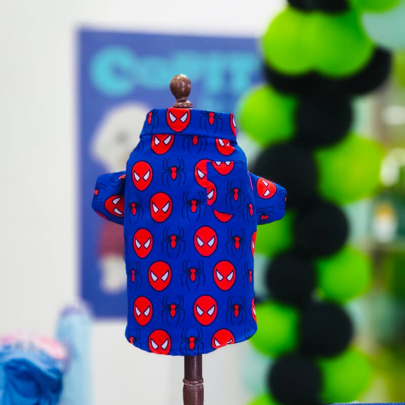 CAMISA AZUL CON ROJO DE SPIDERMAN M/L